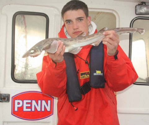 Colm Crothers with his first Black-Mouth Dogfish.