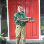 Chris Cromey Hawke with his 9lb 3oz salmon