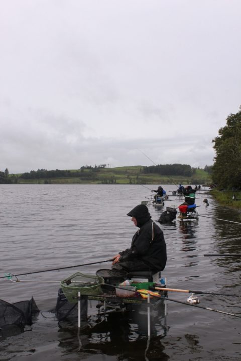 Competitors on the Toome Shore Section at Lough Muckno
