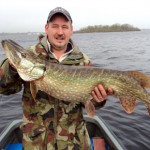 John Stroud with his monster 36lb Pike