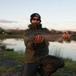 Johnny with rainbow trout