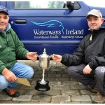 King of the Barrow winner Jimmy Kelly being presented his Cup and winnings by Carlow C.A.C. chairman and National Federation (N.C.F.F.I.) Exec comm. member  Gerry McStraw