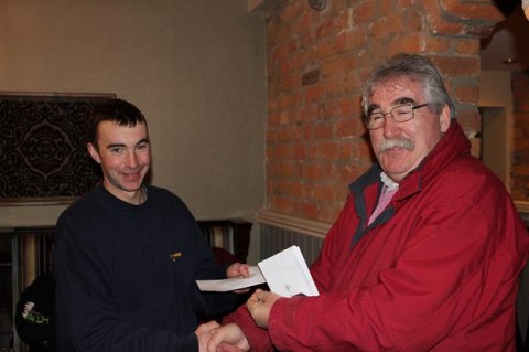 Section Winner Seamus Winters Receives His Prize from Richard Caplice