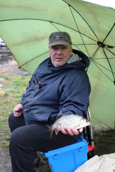 Gerry Walsh from Dublin with a Nice Hybrid on Lough Ramor Today