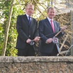 An Taoiseach Enda Kenny and Inland Fisheries Ireland CEO Dr Ciaran Byrne try their hand at fishing