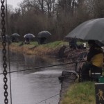 Anglers from Naas Anglers line the banks