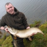 Greg Carr with his 'Catch of the Week' 24lb 13oz pike on Lough Rowan