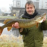 J.P With a Pike that fell to Roach Dead Bait.