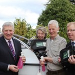 Minister Fergus O'Dowd at the launch of the disinfectant kit