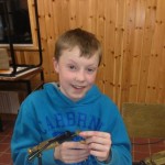 Jack Brady, Mountnugent, Cavan at the LSTPA fly tying class at Lough Sheelin
