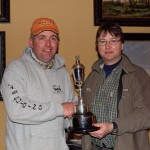 Lough Sheelin – Kenneth O’Keefe (winner with a 5.14 lb trout) being presented with The Kilroy Cup
