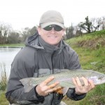 Paul Ford Balbriggan with a nice trout at Courtlough Trout Fishery