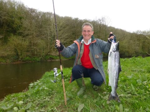 John Nulty with 15lb salmon
