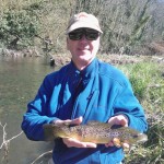 Andrew Apostolik fishing on the Rye Water