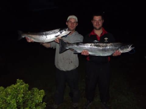 Two salmon and the end of the day on Currane