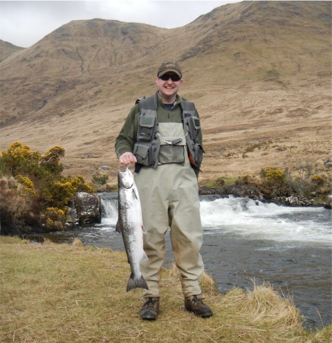 David Dunne with his catch from Delphi