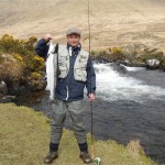 Tim Chilcott with his first fish