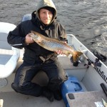 Diego Scilia from Italy with a 6 lbs 5 oz trout he caught jerkbaiting for pike in Garrykennedy, Lough Derg.