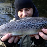 David hiding behind his fish !