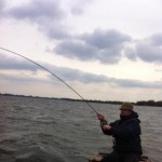 Gary playing a fish
