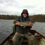 Lough Sheelin – Danny Murray with his 7 lb trout caught on April 22nd using a silver dabbler