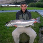 Paul Wymes with 15lb 11oz salmon