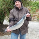Joe Rosbothom With His Fish From The Upper Mill On Wednesday.