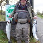 Neill Campbell With His 6lbs Fish From The Mill Pool On Friday Evening And His 9.5lbs From The Blackwater On Saturday Morning. Both Fish Were Taken On A Cascade.