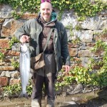 Tom Colgan With A 12lbs Fish From The Mill Pool On Worm On Tuesday.