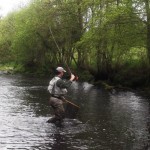 Action shot of Brian Larkin from Kildare playing a Liffey beauty!