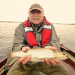 Lough Sheelin – Peter Crilly, Dublin with his 2lb trout caught on an Olive at Rusheen, May 18th