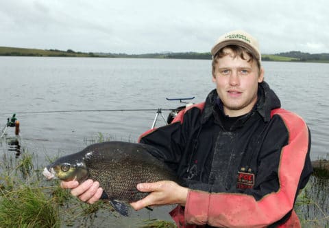 Manchester angler, Michael Smith, with a fine bream, caught during the first day of fishing at the Lakelands & Inland Waterways World Pairs Angling Competition.