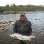 A very happy Andy Kelly with his 20lb salmon from the Slaney