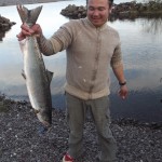 Tam's First Salmon on the fly may it be the first of many