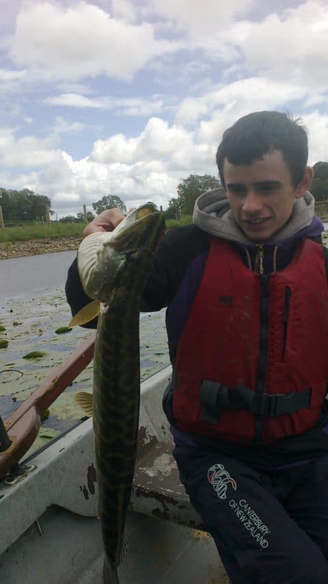Tom Malone with his first ever pike