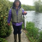 Johnny Mc Brearty With His Fish From The Mill Pool On Friday.