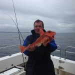 Niall Young with specimen Gurnard off Kinsale