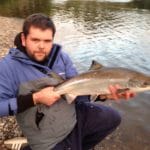 Stephen Colgan tries his luck on the Slaney