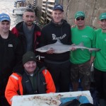 Dublin Angling's crew show off John Brierton's specimen Hound of 13.4lb