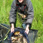 Chris with his catch of silvers