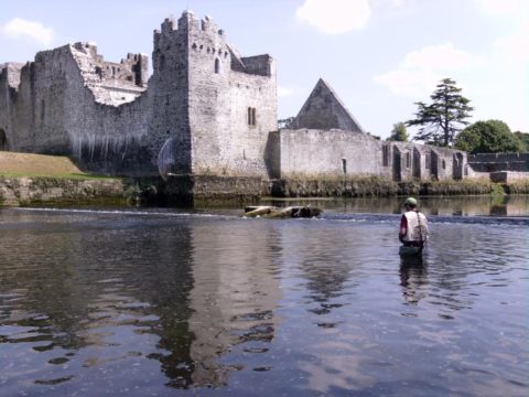 Allen Carey fishing at a very picturesque River Maigue at Adare