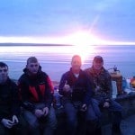 Taking time out after a long night’s fishing