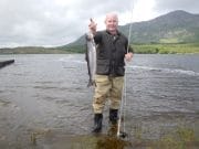 Good water and anglers meeting fish at Lough Inagh salmon
