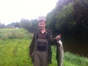 Plenty of salmon in the Munster Blackwater and prospects good for coming days John Joe with his fish from the powdering tub on the castle beat