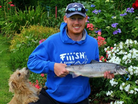 Jason Nash caught this lovely salmon on the fly yesterday