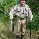 David Clarke, UK, with his grilse from the Lower Garden Pool