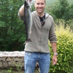 Magician Keith Barry with his Erriff grilse