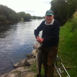 87 year old  Bob Blackburn from UK with 14lb salmon