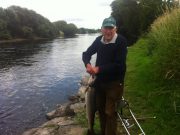 A fine 14lb salmon for 87 year old Bob 87 year old Bob Blackburn from UK with 14lb salmon
