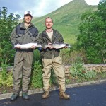 Martin Weinzerl and Gernot Lipp first salmon Erriff August 2013
